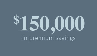 150,000 in premium savings